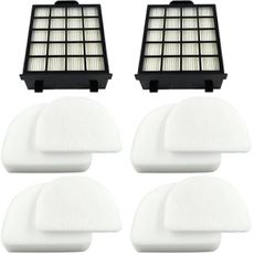 Dttery AZ4002 Filter Kit Replacement for Shark POWERDETECT Upright Vacuum AZ4000 AZ4002 AZ4002W, Part XFFAZ4000 XHFAZ4000, 4 Foam, 4 Felt, 2 HEPA