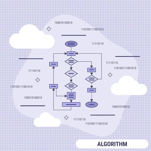 Vector algorithm improvement flat design style vector concept illustration