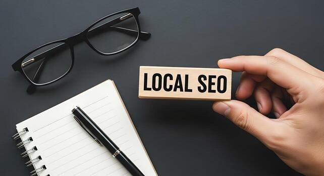 Modern small business website with SEO and digital marketing dashboard