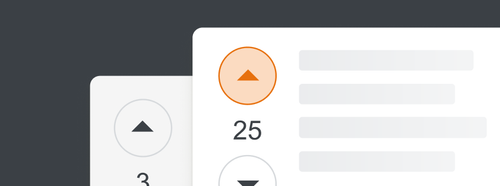 Illustration of upvote icon after it is clicked