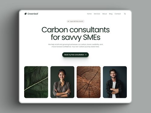 Thumbnail 1 for Greenleaf, a Framer Marketplace template by James Hicks.