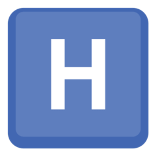 How Regional Indicator Symbol Letter H emoji looks on Facebook.