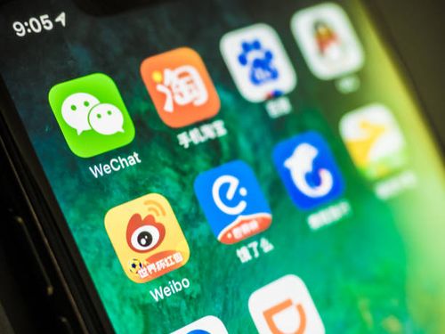 中國社交媒體與 iphone x - weibo 個照片及圖片檔