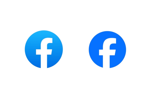 Meta’s two most recent Facebook logos side by side.