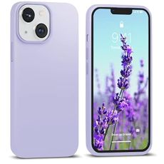 IceSword Compatible with iPhone 13 Purple Case 6.1”, Liquid Silicone Slim Shockproof Phone Case Cover, Soft Lavender Purple, Protective - Purple
