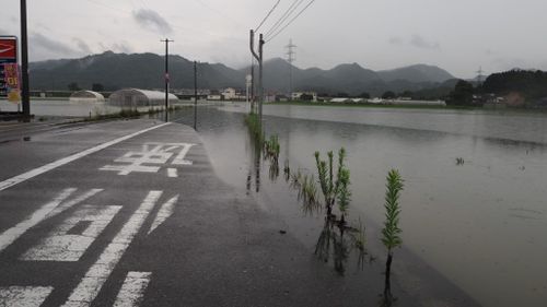 広島豪雨での三原市沼田東地区の様子