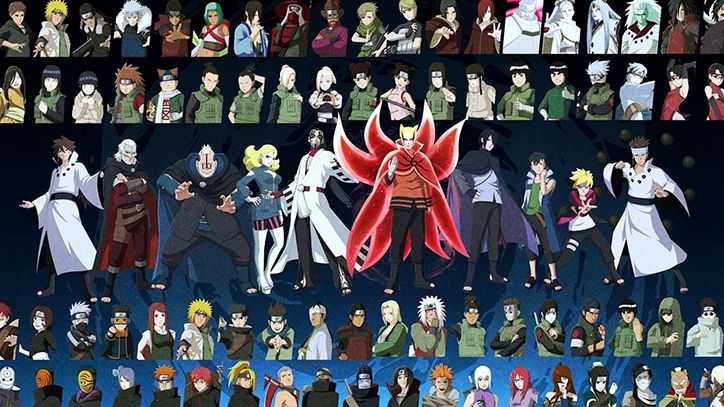 Portraits of the 130+ playable characters in NARUTO X BORUTO Ultimate Ninja STORM CONNECTIONS.