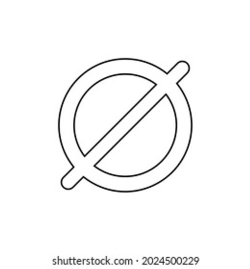 símbolo de conjunto vacío o de conjunto nulo en matemática Vector de stock