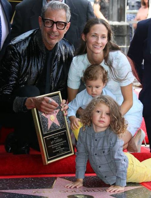 Jeff Goldblum, Charlie Ocean Goldblum, River Joe Goldblum and Emilie Livingston Goldblum as he is honored with a star on The Hollywood Walk Of Fame...