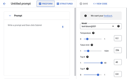 图 12.3 – GenAI Studio 设置