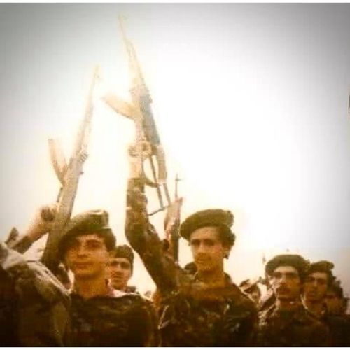 Young Bashar al-Assad serving in the military