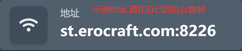 服务器地址信息栏截图