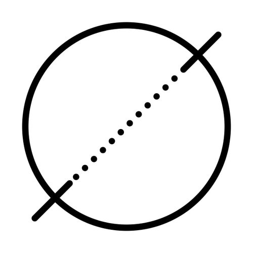 dotted style null symbol icon