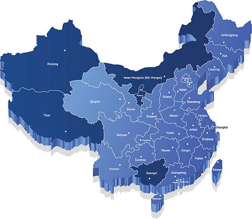 china 3d map - china taiwan map stock illustrations