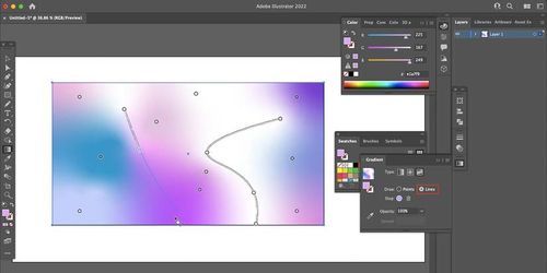 Illustrator freeform gradient tool with lines option