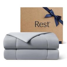 REST® Evercool® Cooling Comforter, Full/Queen, Blanket for Hot Sleepers, All Season Bedding to Keep Cool for Night Sweats, Breathable Lightweight Blanket, 90"x90" Inches, Cool Gray