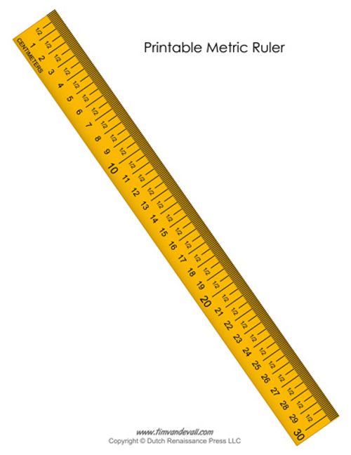 printable metric ruler