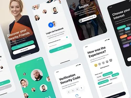 Messaging app ui kit on Sale! application app mobile behance case study chat profile design illustration screen blank interface experience iphone x ios android message conversation text minimal clean modern social media network sourabh ui ux user kit web website webdesign
