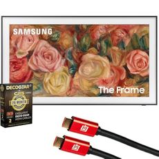 Samsung QN65LS03DAFXZA 65 inch The Frame QLED 4K Smart TV 2024 (Renewed) Bundle with Deco Gear 4K HDMI 2.0 Cable x2 & CPS Exclusive 26 Month Protection Pack Bundle (BEACH-CPS-262000)