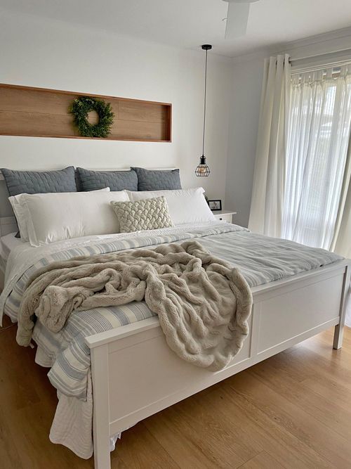 IKEA Hemnes King Bed Frame Ikea Hemnes Bed Frame, Ikea Hemnes Bedframe, Hemmed Bed Ikea, Ikea Hemnes Bed Grey, Hemnes King Bed White, Ikea Hemnes Bed, Hemnes Bed, King Frame, Ikea Hemnes