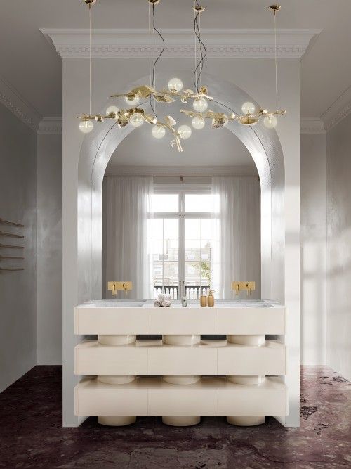 A Stunning Blend of Modern Luxury and Artistic Restroom Design