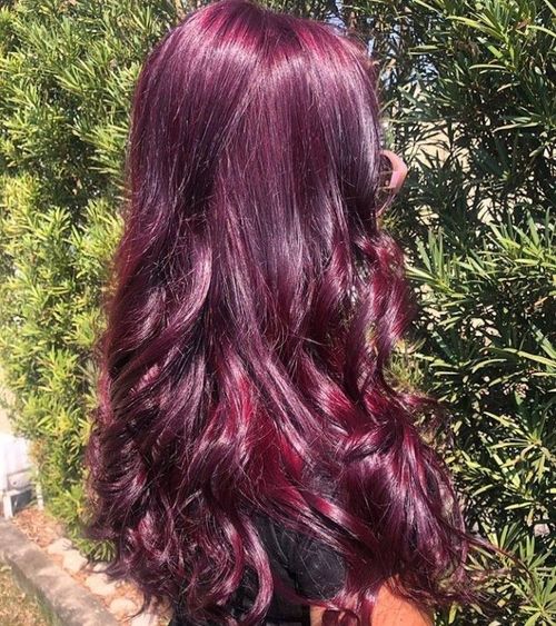 Cranberry Purple Hair, Wine Purple Hair Color, Dark Wine Purple Hair, Maroon Plum Hair, Grape Colored Hair, Plum Wine Hair Color, Dark Raspberry Hair Color, Violet Hair Dye, Wine Red Purple Hair