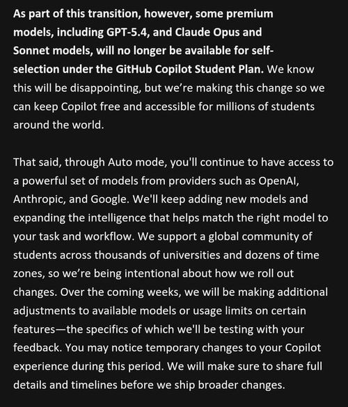 r/github - GitHub student pack isn't useful now. 🫠