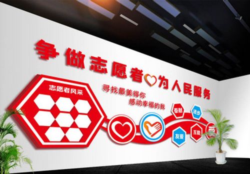志愿者文化墙高清图片