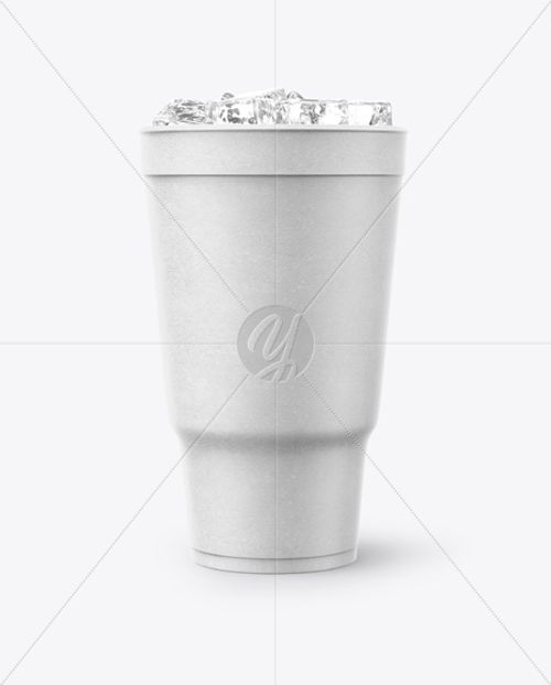 Styrofoam Cup Ice Mockup