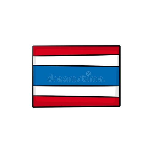 Thailand flag in drawing style isolated vector. Hand drawn object illustration for your presentation, teaching materials or others. Thailand flag draw vectors