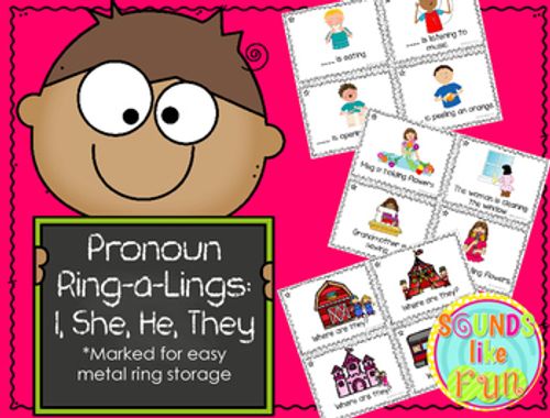 Preview of Pronoun Ring-a-Lings: He, She, They, and I