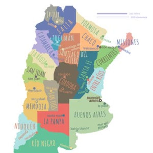 Argentina Map, PRINTABLE Argentina Province and Capitals, Labeled Argentina Map with Capital, Modern home decor (#P587) image 2