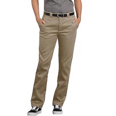Dickies Women's Flex Slim Fit Work Pants Pants, -desert sand, 6