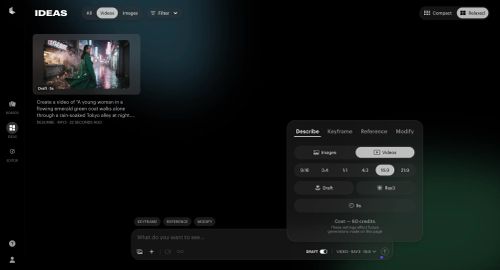 Luma Dream Machine界面