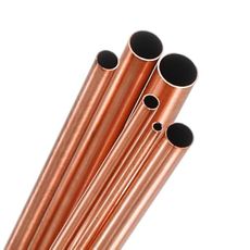 M METERXITY 300mm Copper Round Tube, 2mm 3mm 4mm 5mm 6mm 7mm OD 0.2mm Wall Thick Seamless Straight Copper Pipe Tubing for Construction/Machining/Crafting [Set of 6 Sizes]