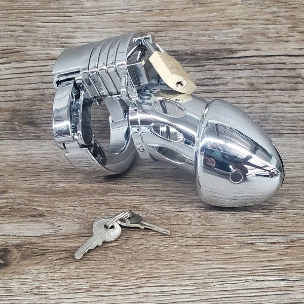 The Titan Chastity Cock Cage - CBT Cuckold Metal CBT Cock Ball BDSM Chastity Cage Belt