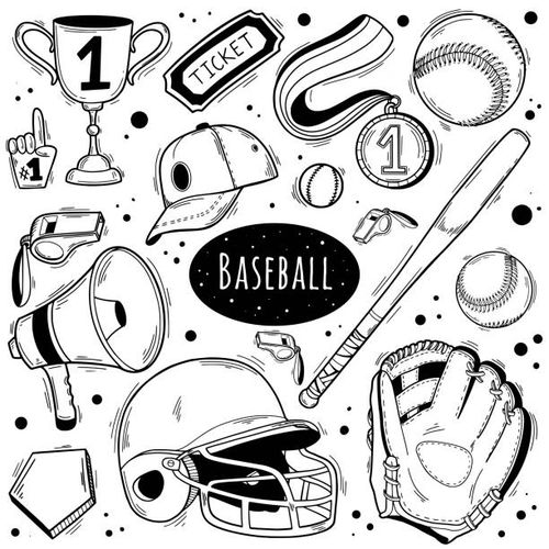 Baseball doodle set. Special equipment, player's clothing, field, ball, mitt. Hand drawn vector illustration isolated over white background. Baseball doodle set. Special equipment, player's clothing, field, ball, mitt. Hand drawn vector illustration isolated over white background. baseball doodles stock illustrations