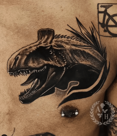Cryolophosaurus Dinosaur Tattoo