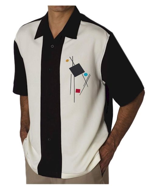 1950s Men’s Clothing & Fashion Mens Camp Shirt Vintage Cuban Style Bowling Shirt M-Men  AT vintagedancer.com