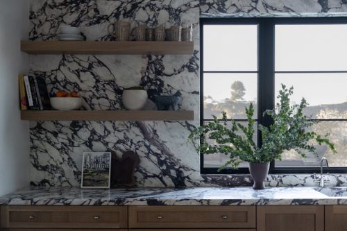 Statement marble and kitchen countertop trends 2026 in bold interiors by Decorilla designer Carly M.