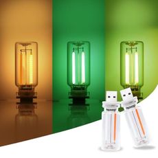 2 Pcs Car Three-Color USB Light,Touch Dimmable Night LED Lights,Car Accessories Interior Light,Led USB Touch Lights for Bedroom,Holiday Decorations