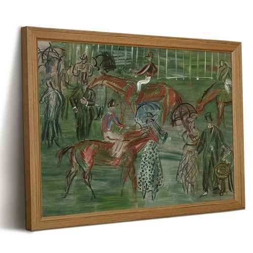 Pesiou Vintage Race Horse Wall Decor Retro Equestrian Canvas Wall Art Muted Race Day Poster Riding Horse Prints Pictures M...