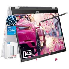 ASUS Chromebook Plus Touchscreen Laptop Flip 2-in-1-14" WUXGA Touch 144Hz, Intel Core i5-1235U, 8GB RAM| 512GB SSD, Backlit Keyboard, Stylus Pen, Gaming Chromebook Tablet