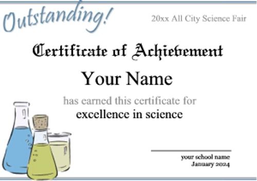 lab flask outstanding certificate landscape
