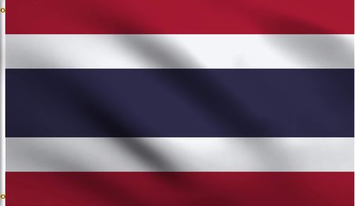 DMSE Kingdom of Thailand Trairanga ธงไตรรงค์ Thai Flag 2X3 Ft Foot 100% Polyester 100D Flag UV Resistant