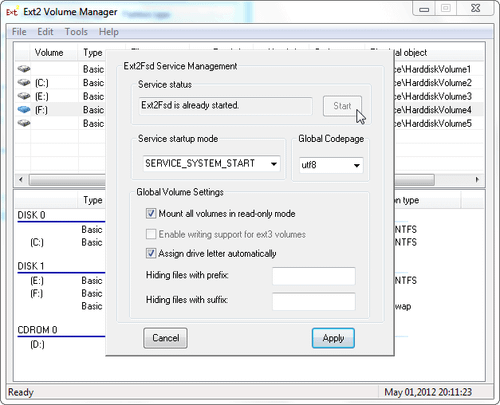 ext2fsd partition ext4 windows