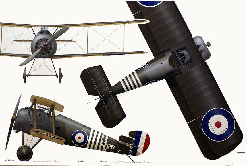 Sopwith Snipe art by Iain Wyllie