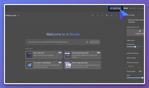Google AI Studio 获取 key