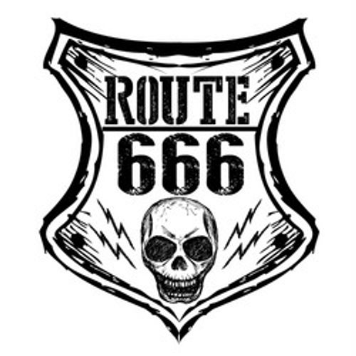 black route 666 sign on a white background vector