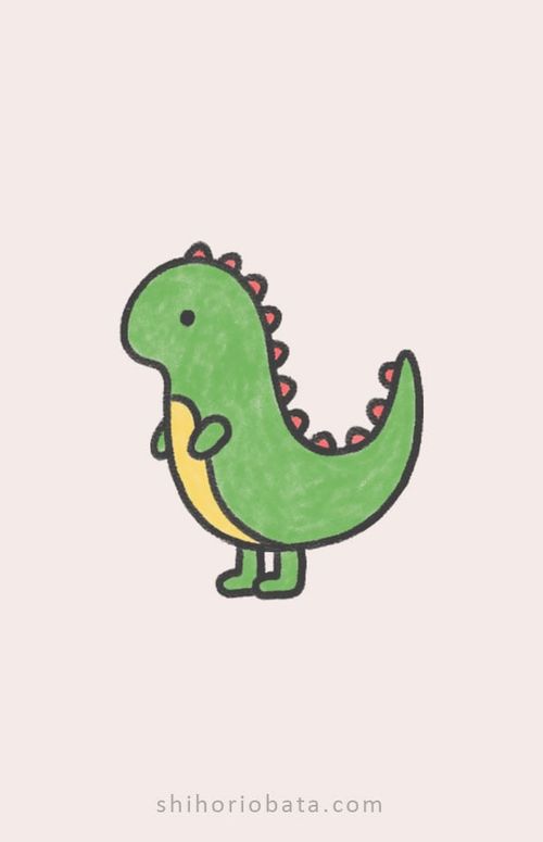 dinosaur easy for kids drawing